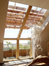 Zalomené posuvné střešní dveře Solara PERSPEKTIV v Praze