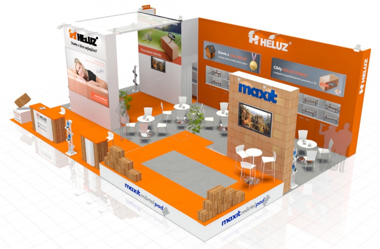 Vizualizace stánku společnosti Heluz na IBF 2015