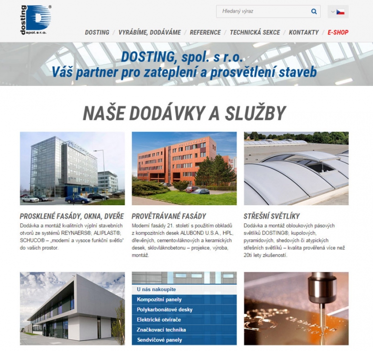 Dosting má nový web a e-shop