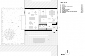 Obr. 2e: Studie Ing. arch. Jiřího Bužka a spoluautorů Ing. arch. Markéty Orságové a Radima Kyncla z Brna – půdorys