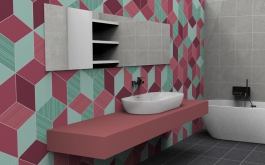 Vizualizace obkladu navrženého Veronikou Šilhavou