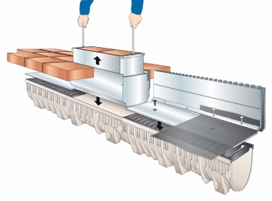 Systém TSH se vyrábí ve třech světlých šířkách 100, 150 a 200 (300) mm, včetně revizních dílů