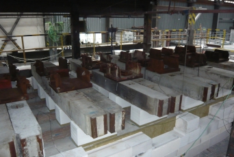 Obr. 10: Zatížení fragmentů při požární zkoušce 