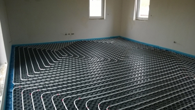 Příprava prostor s podlahovým topením k lití potěru