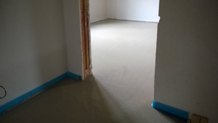 Hotový povrch podlahy po zpracování do požadované roviny