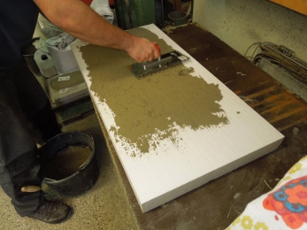 Nanášení základní vrstvy s PP vlákny