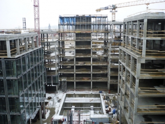 Obr. 8: Skelet východního „hrbu“ na konci února 2013