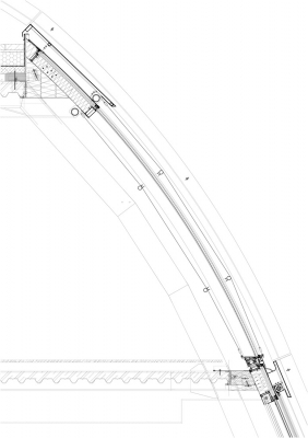 Obr. 10: Konstrukce zasklení vršku „hrbu“