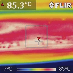 Obr. 12–14: Teploty dosažené při sterilizaci pomocí EMW záření