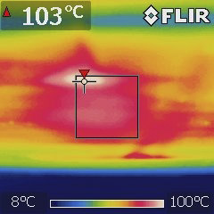 Obr. 12–14: Teploty dosažené při sterilizaci pomocí EMW záření