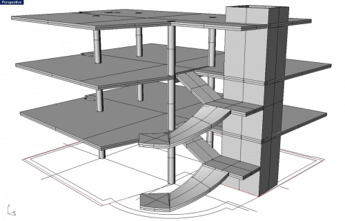 Obr. 2: Vizualizace nosné konstrukce