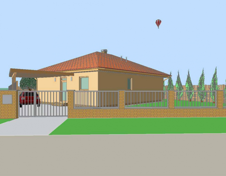 Příklad energeticky pasivního domu (zdroj PORSENNA, o. p. s.; architekt: Ing. arch. Josef Smola, realizace a optimalizace: PORSENNA stavební s. r. o.)