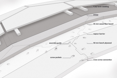 Obr. 7: Řez konstrukcí