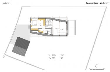 Obr. 2: Půdorys podkroví