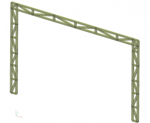 Obr. 2: Tvar nosného rámu obvodového pláště
