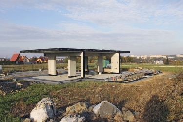 Obr. 4: Dokončené betonové jádro po odbednění