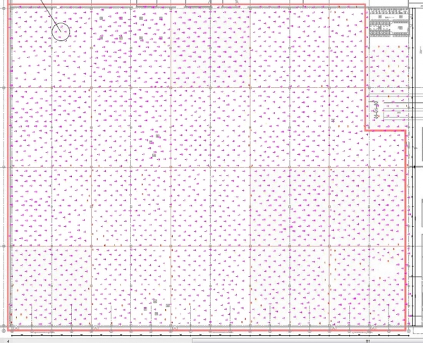 Obr. 3: Geodetické zaměření bodů na podlaze