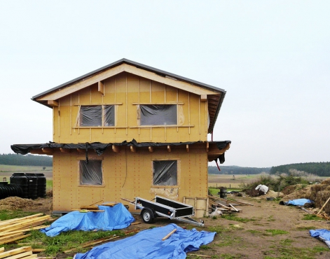 Obr. 14: Vnější plášť z DHF desek 