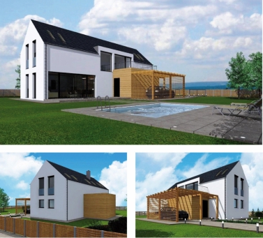 Obr. 5: Tomáš Juchelka za návrh rodinného domu s obytným podkrovím nazvaný Modern House