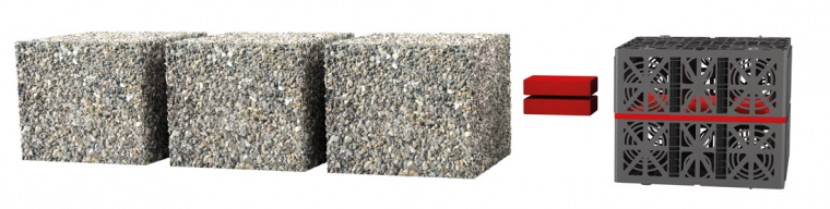 Porovnání objemu kapacity vsakovacích bloků EcoBloc a štěrkové drenáže