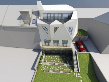 Obr. 2: Vizualizace, pohledy ze zahrady [2]
