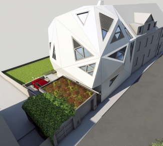 Obr. 3: Vizualizace, pohledy z ulice [2]