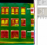 Obr. 5: Infračervený snímek – pohled na fasádu