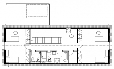 Obr. 2: Půdorys 2. NP (podkroví)