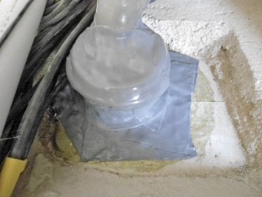 Obr. 10: Detail utěsnění prostupu 