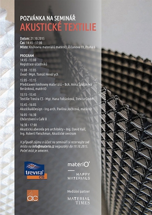 Seminář Akustické textilie