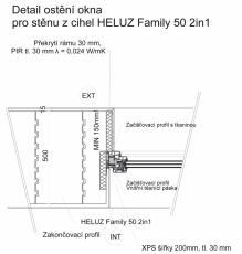 Detail ostění okna