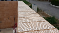 Detail zdiva, cihly HELUZ Family 50 2in1 s integrovaným polystyrenem