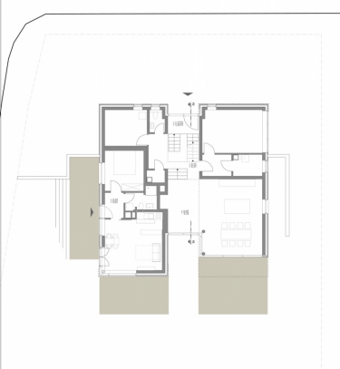 Půdorys přízemí (zdroj kredit wolffarchitekten.com)