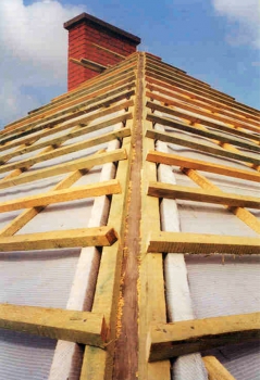 Obr. 8: Nároží ve tříplášťové skladbě proti průniku sněhu