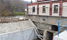 Konstrukce po aplikaci nátěrů, odpadní koryto