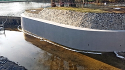 Konstrukce po aplikaci nátěrů, odpadní koryto