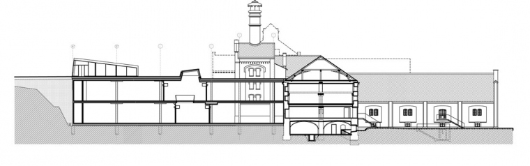 Řez polyfunkčním centrem