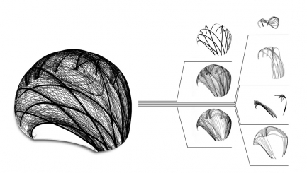 Obr. 3: Vrstvy výztužných vláken použité v konstrukci
