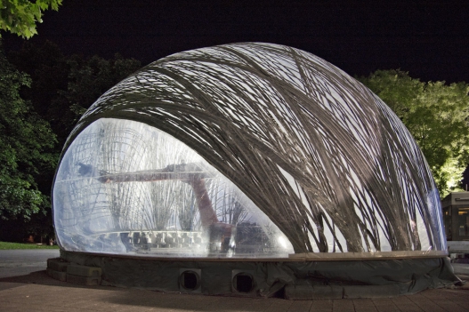 Obr: 6: Konstrukce nedlouho před dokončením instalace výztužných vláken