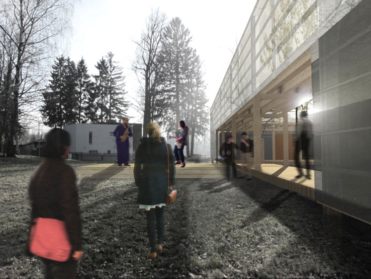 Varianta transparentního opláštění plastem v opálovém odstínu