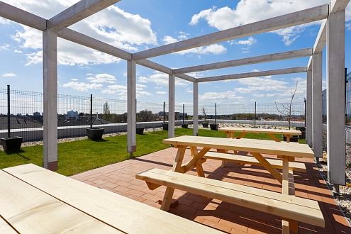 Spoločný priestor zelenej strechy