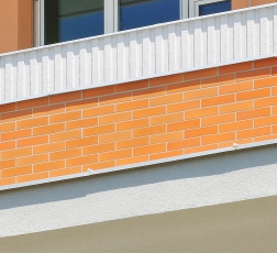 Detail zrekonstruovaného balkónu