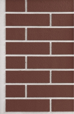 Imitace obkladu z cihelných pásků v hnědobílé barevnosti