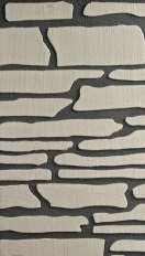 Imitace kamenného obkladu vytvářená přes speciální šablonu DECOR