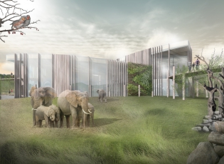 Vítěz hlasování odborné poroty – Pavilon slonů; Ing. arch. Sandra Schwarzová