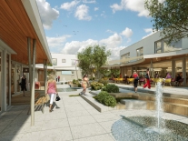 Nová školka a komerční centrum v Nových Chabrech – vizualizace