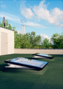 Okna FAKRO typu F do plochých střech