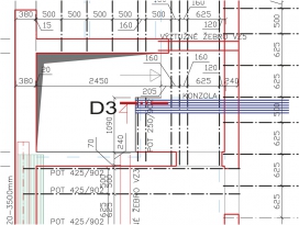 Obr. 6: Kladecí plány, dispozice a detail řešení zavěšení stropu