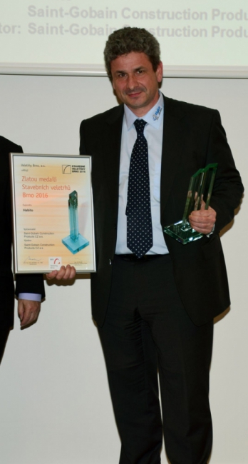 Ocenění převzal marketingový ředitel společnosti Rigips Martin Sochor