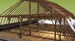 Obr. 1: Simulace prostupu tepla v krovové konstrukci při procesu termosance [6]